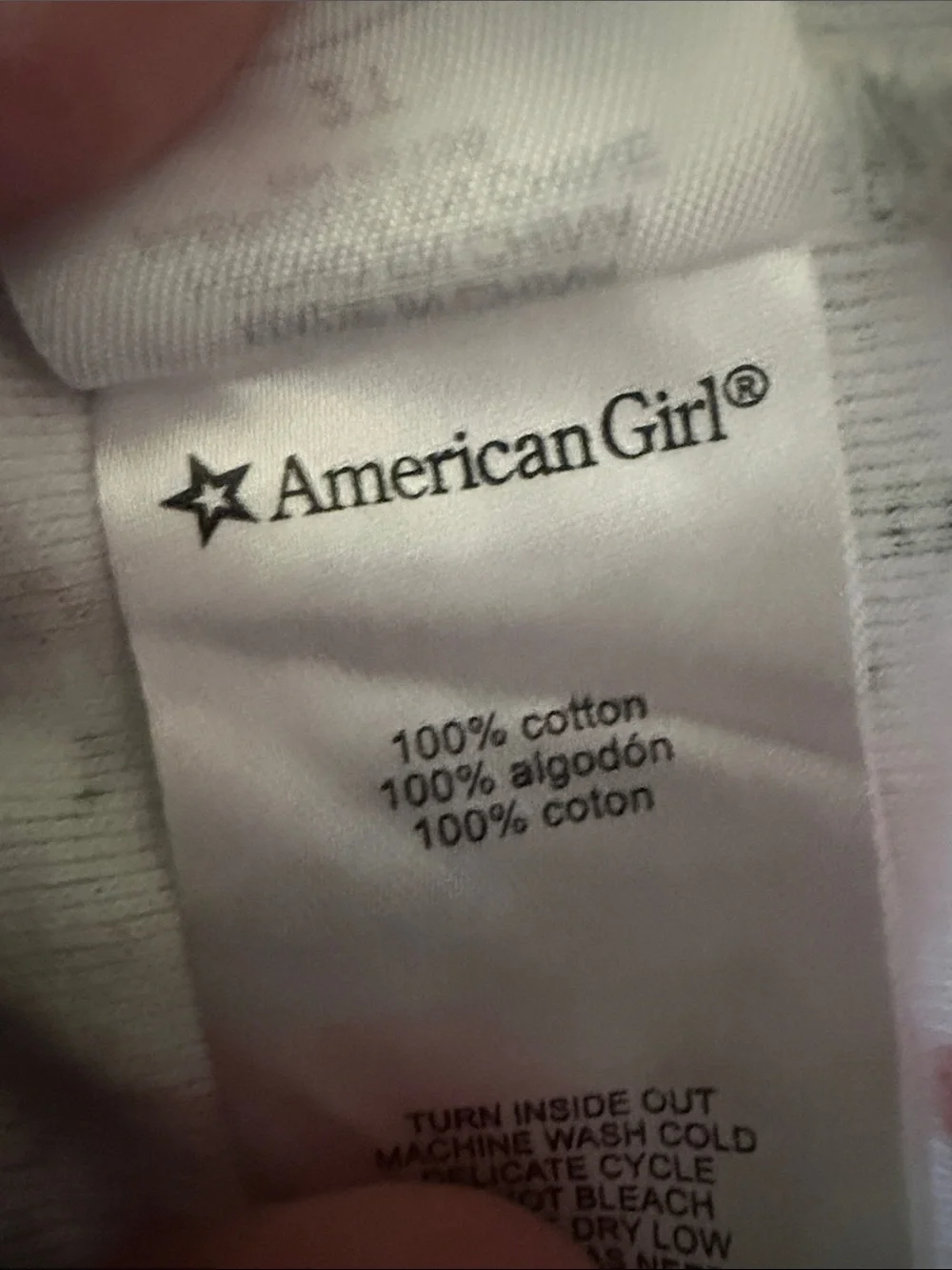 American Girl White One-Piece Footie with Red & Green Holiday Print